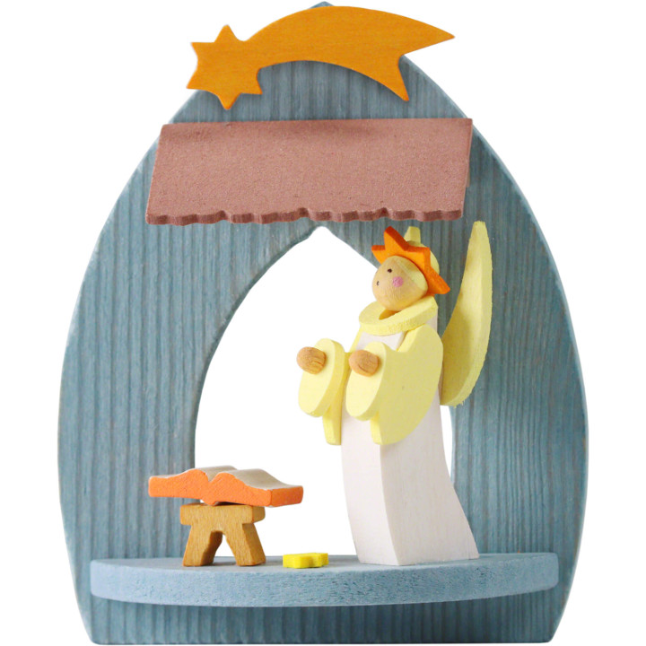 Tree Ornament - Nativity with Herald Angel - 8,3 cm / 3.3 inch