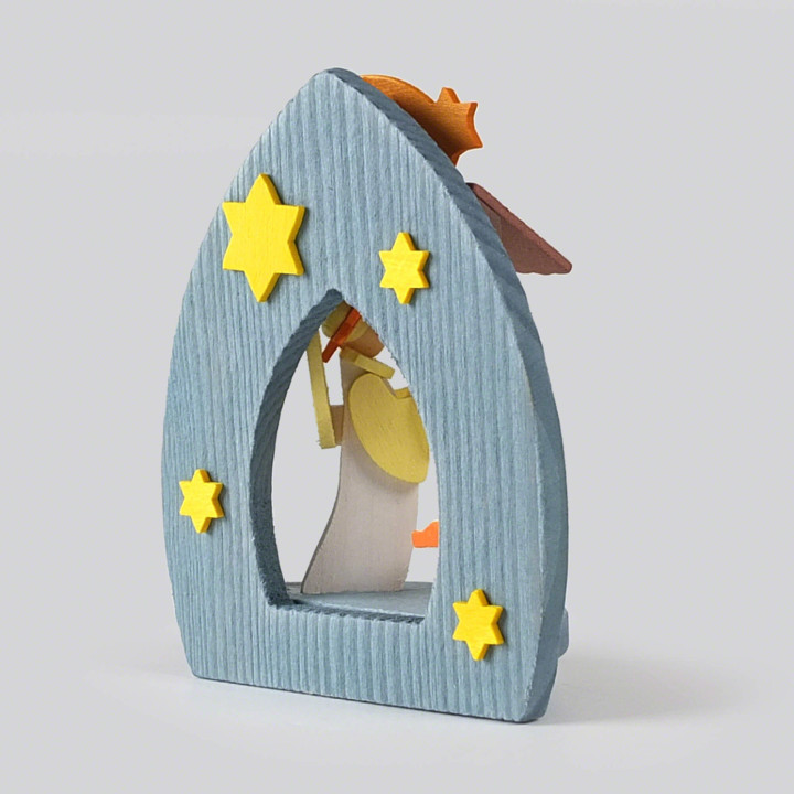 Tree Ornament - Nativity with Herald Angel - 8,3 cm / 3.3 inch