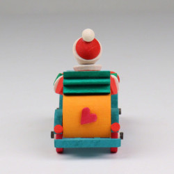 Christbaumschmuck Wichtel im Oldtimer - 5,5 cm