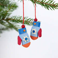 Tree Ornament - Gloves Blue - 4,2 cm / 1.7 inch