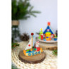 Christbaumschmuck Wichtel im Segelschiff - 8,3 cm