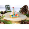 Christbaumschmuck Wichtel im Segelschiff - 8,3 cm