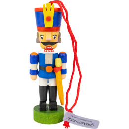 Christbaumschmuck Nussknacker blau - 7,3 cm