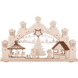 3D Candle Arch - Christmas Market - 52x30,5 cm / 20.5x12 inch
