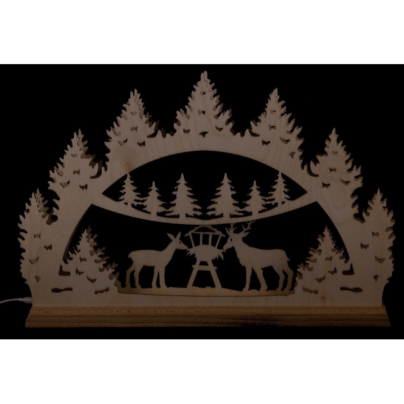 Mini Candle Arch - Forest Motif - 22x14 cm / 8.7x5.5 inch