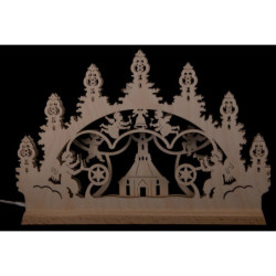 Mini Candle Arch - Seiffen Church - 22x14 cm / 8.7x5.5 inch