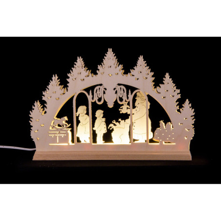 Mini Candle Arch - Santa Claus - 22x14 cm / 8.7x5.5 inch