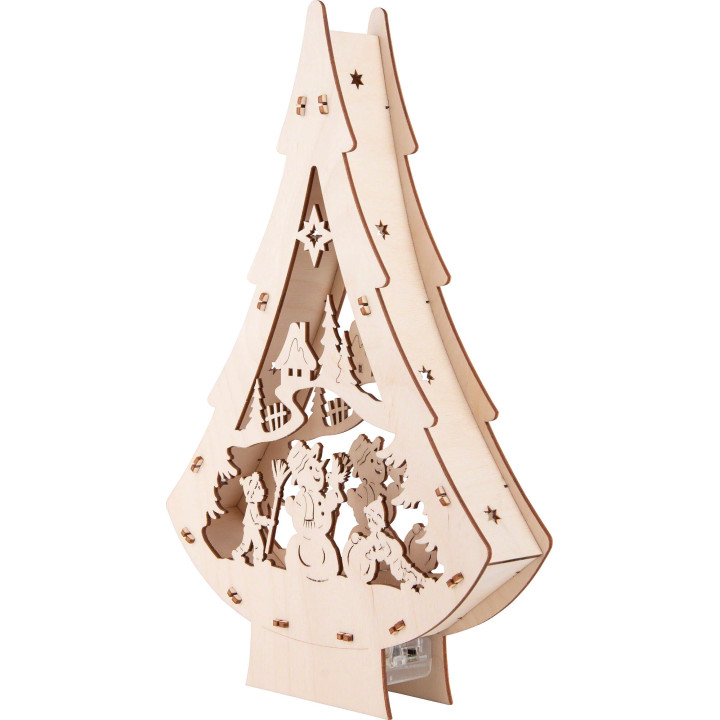 Light Tree - Snowman - 20,5x30 cm / 8.1x11.8 inch