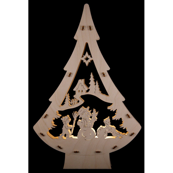 Light Tree - Snowman - 20,5x30 cm / 8.1x11.8 inch