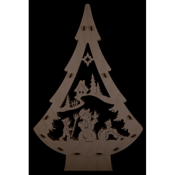 Light Tree - Snowman - 20,5x30 cm / 8.1x11.8 inch