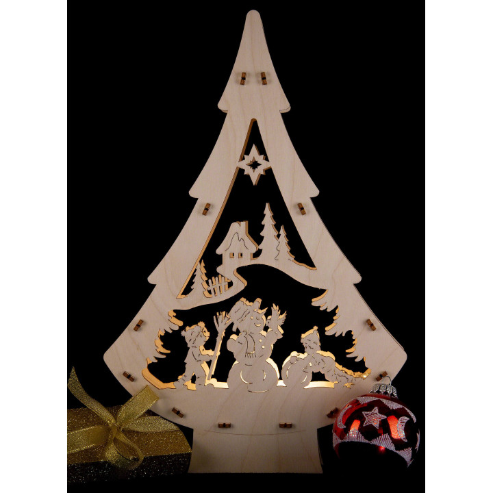 Light Tree - Snowman - 20,5x30 cm / 8.1x11.8 inch