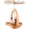1-Tier Table Pyramid - Santa Claus and Snowman, Colored - 20 cm / 7.9 inch