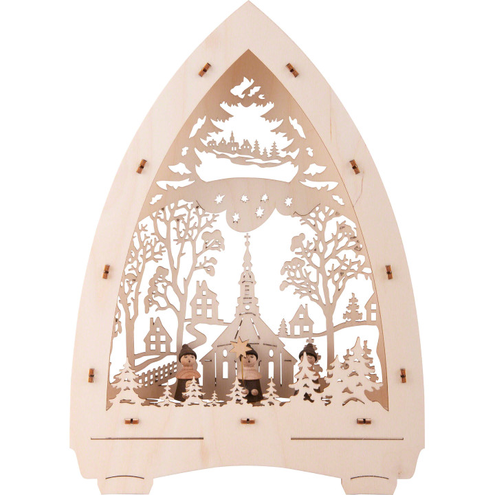 Light Triangle - Seiffen Church - 21,5x29 cm / 8.5x11.4 inch