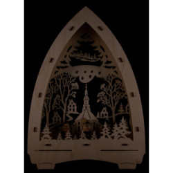 Lichterspitze "Seiffener Kirche" - 21,5x29 cm