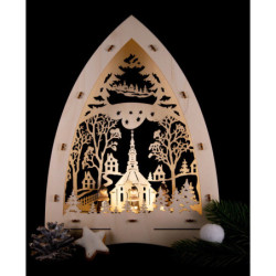 Lichterspitze "Seiffener Kirche" - 21,5x29 cm