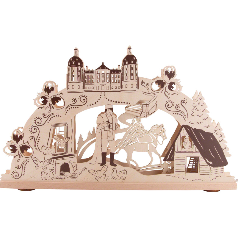 3D Candle Arch - "Three Hazelnuts for Cinderella" - 52x31,5 cm / 20.5x12.4 inch