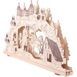 3D Candle Arch - "Three Hazelnuts for Cinderella" - 52x31,5 cm / 20.5x12.4 inch