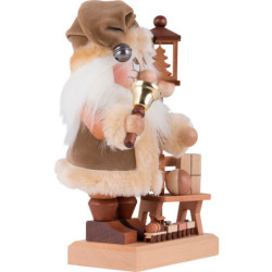 Räuchermännchen Wichtel Weihnachtsmann mit Bank - 28,5 cm
