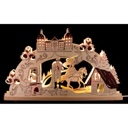 3D Candle Arch - "Three Hazelnuts for Cinderella" - 52x31,5 cm / 20.5x12.4 inch