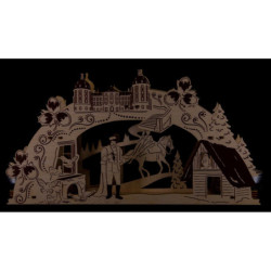 Schwibbogenleuchter "Drei Haselnüsse für Aschenbrödel" - 37x20 cm