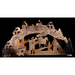 Candle Arch - "Three Hazelnuts for Cinderella" - 37x20 cm / 14.6x7.9 inch