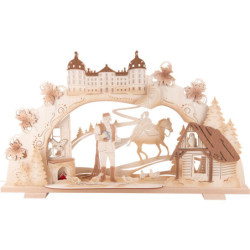 3D Candle Arch - "Three Hazelnuts for Cinderella" Natural - 70x41 cm / 27.6x16.1 inch