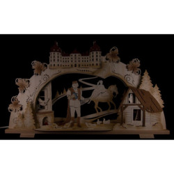 3D Candle Arch - "Three Hazelnuts for Cinderella" Natural - 70x41 cm / 27.6x16.1 inch