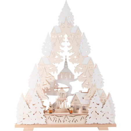 Light Triangle - Seiffen Church Natural - 52 cm / 20.5 inch