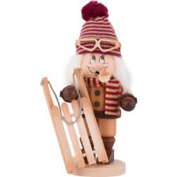 Räuchermännchen Wichtel Rodler - 31 cm