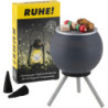 Set Räucher-Grill Veggie, anthrazit und eine Packung Räucherkerzen - 10 cm