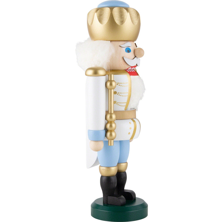 Nutcracker - Exclusive King White-Blue - 25 cm / 9.8 inch