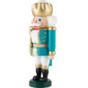 Nutcracker - Exclusive King White-Turquoise - 25 cm / 9.8 inch