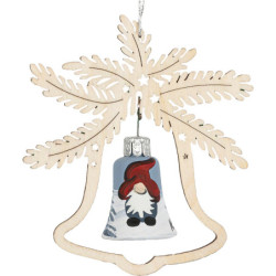 Christbaumschmuck Glasglocke - Wichtel - 3er-Set - 8,5 cm