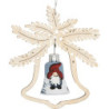Christbaumschmuck Glasglocke - Wichtel - 3er-Set - 8,5 cm