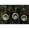 Tree Ornament - Glass Bauble in Starry Moon - Santa - 3 pcs. - 7 cm / 2.8 inch