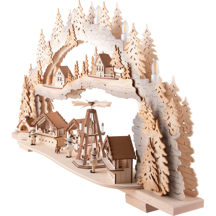Candle Arch - Christmas Market - 72x43x13 cm / 28x16x5 inch