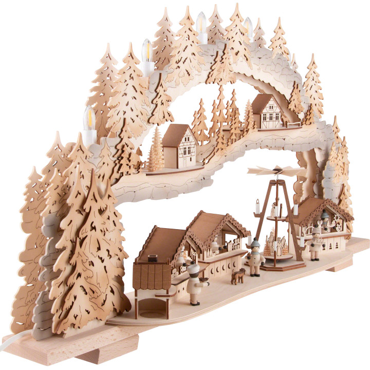 Candle Arch - Christmas Market - 72x43x13 cm / 28x16x5 inch