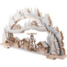 Candle Arch - Christmas Market with Snow - 72x43x13 cm / 28x16x5 inch