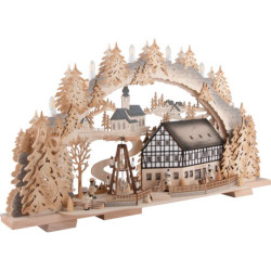 Candle Arch - Market Café with Turning Pyramid - 72x43x13 cm / 5.1 inch