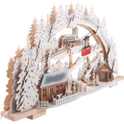Candle Arch - Fichtelberg Idyll with Snow - 72x43 cm / 28.3x16.9 inch