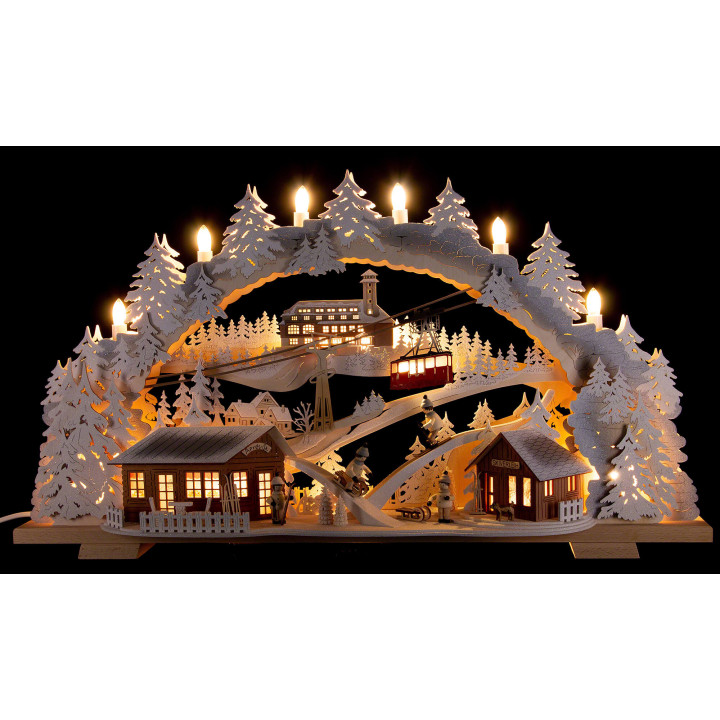 Candle Arch - Fichtelberg Idyll with Snow - 72x43 cm / 28.3x16.9 inch