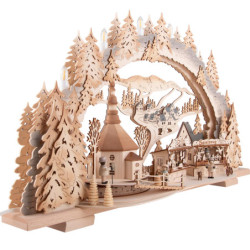 Schwibbogen Kirmes in Seiffen - 72x43 cm