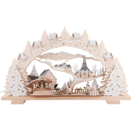 Candle Arch - Barbecue Lodge with Snow - 53x31 cm / 20.9x12.2 inch