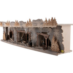 Illuminated Stand 'Mining and Miners' - 75x20x16 cm / 29.5x7.9x6.3 inch