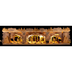 Illuminated Stand 'Mining and Miners' - 75x20x16 cm / 29.5x7.9x6.3 inch