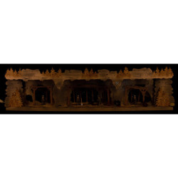 Illuminated Stand 'Mining and Miners' - 75x20x16 cm / 29.5x7.9x6.3 inch