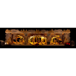 Illuminated Stand 'Mining and Miners' - 75x20x16 cm / 29.5x7.9x6.3 inch
