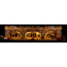 Illuminated Stand 'Mining and Miners' - 75x20x16 cm / 29.5x7.9x6.3 inch