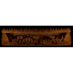 Illuminated Stand Christmas Idyll with Candle Arch - 75x20x15 cm / 29.5x7.9x5.9 inch