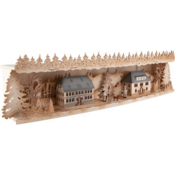 Illuminated Stand - Seiffen Village - 75x20 cm / 29.5x7.9 inch